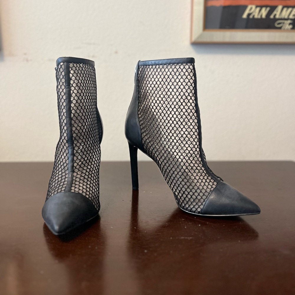 Nine West Tawny Mesh Booties - Black - Size 9